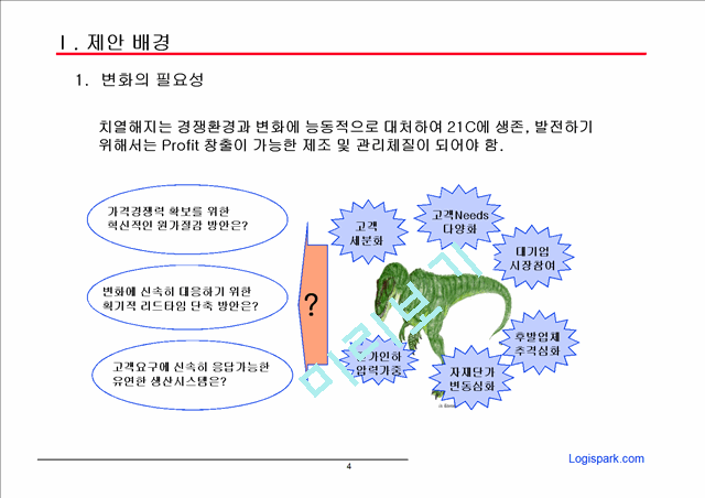 경영 컨설팅 제안서 제조물류부문을 중심으로 한.ppt