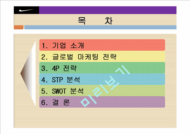 나이키,글로벌마케팅,마케팅,브랜드,브랜드마케팅,기업,서비스마케팅,글로벌,경영,시장,사례,swot,stp,4p.ppt