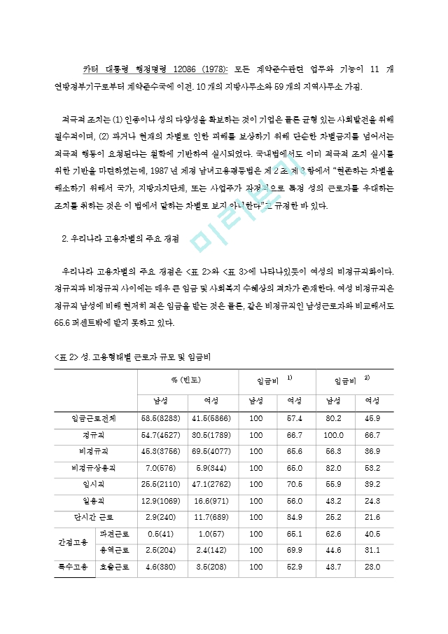 노동시장 여성고용차별 개선과 적극적 조치 도입방안.hwp