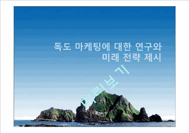 독도 마케팅에 대한 연구와 미래 전략 제시.pptx