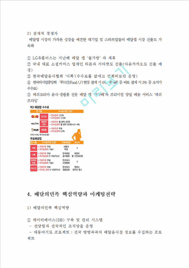 배달의민족 기업분석과 SWOT분석및 배달의민족 마케팅전략과 경영,서비스전략분석과 배달의민족 미래전략연구 보고서.hwp