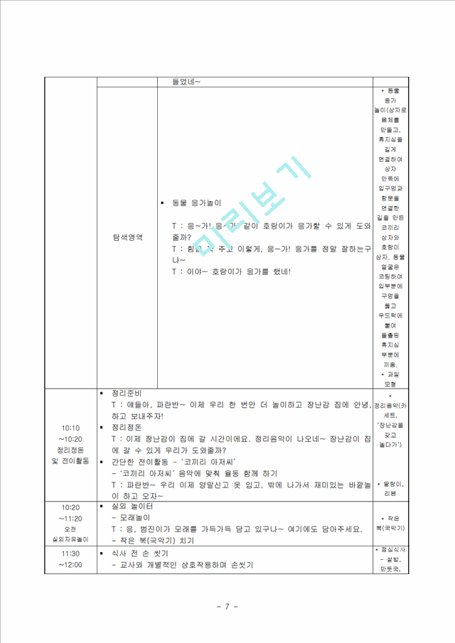 보육실습일지 및 실습소감 및 종합평가 및 아동관찰 사례연구(1-2.hwp