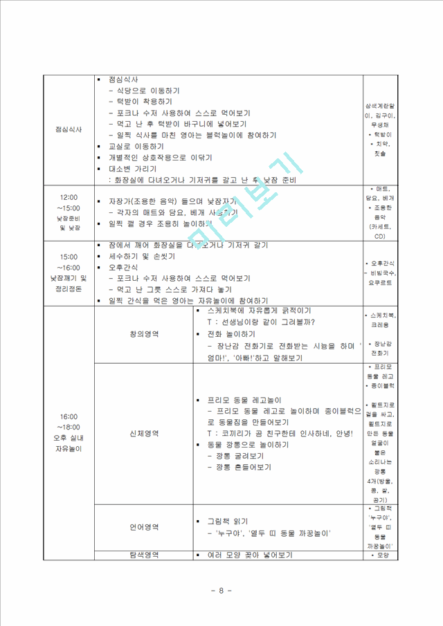 보육실습일지 및 실습소감 및 종합평가 및 아동관찰 사례연구(1-2.hwp