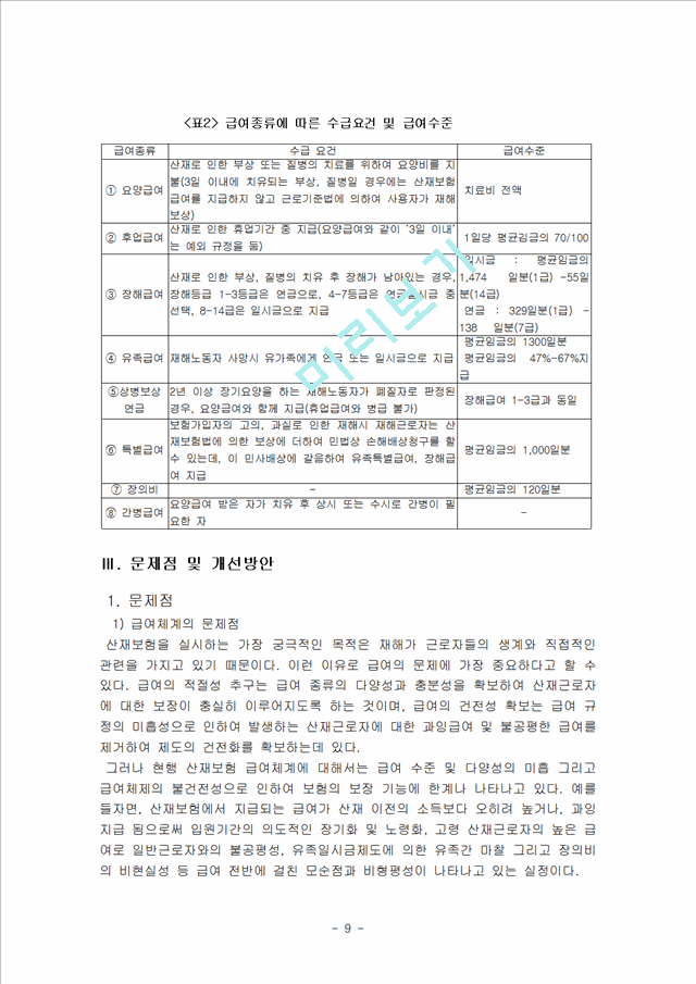 산업 재해와 산업재해 보상보험의 실태와 문제점 및 해결방안.hwp