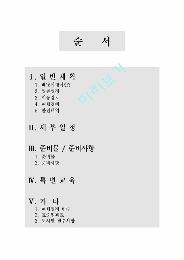 유럽 배낭여행 계획서.hwp