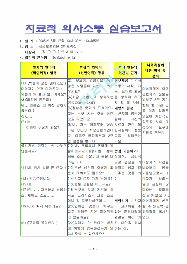 치료적 의사소통.hwp