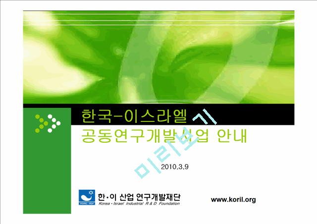 한국-이스라엘 공동연구개발사업 안내.ppt