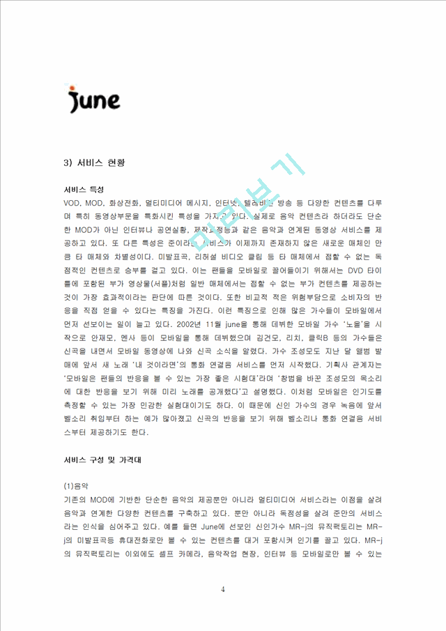 June의 마케팅 전략 분석.doc