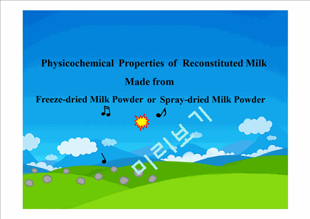 Physicochemical Properties of Reconstituted Milk Made from Freeze-dried Milk Powder or Spray-dried Milk Powder.pptx