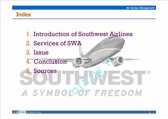 Southwest Airlines,사우스웨스트항공,사우스웨스트항공마케팅전략,사우스웨스트항공기업분석,항공사분석전략.ppt