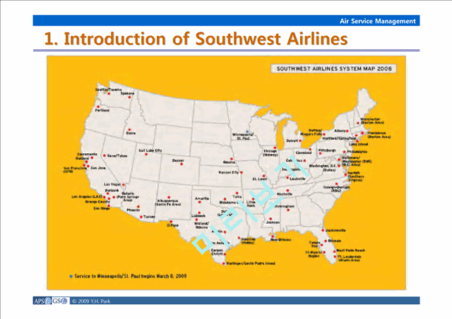 Southwest Airlines,사우스웨스트항공,사우스웨스트항공마케팅전략,사우스웨스트항공기업분석,항공사분석전략.ppt