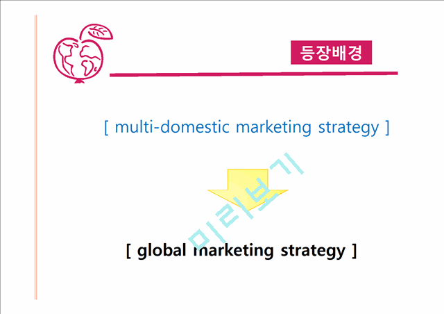 글로벌마케팅믹스전략,표준화전략,적응화전략,시장다변화전략사례,마케팅믹스표준화사례   (4 )