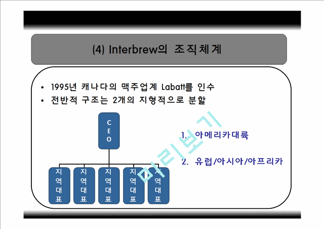버드와이저,Interbrew,맥주마케팅전략,Interbrew기업분석,Interbrew마케팅전략,인터브루   (9 )