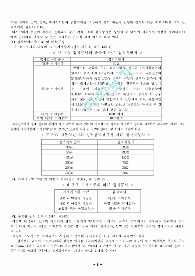 각종 접지실태 및 기준과 배전선로 그리고 산업재해 현황 및 분석.hwp