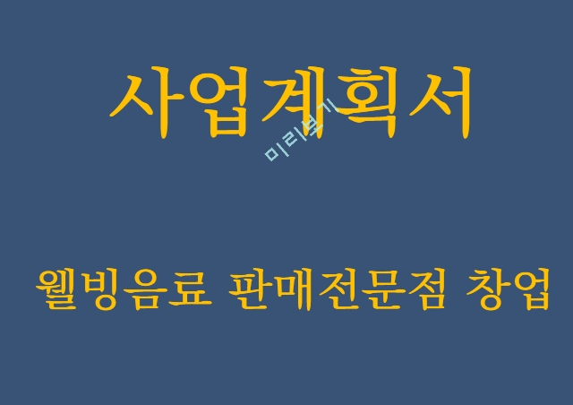 건강 생과일,야채음료 판매전문점 창업 사업계획서.pptx