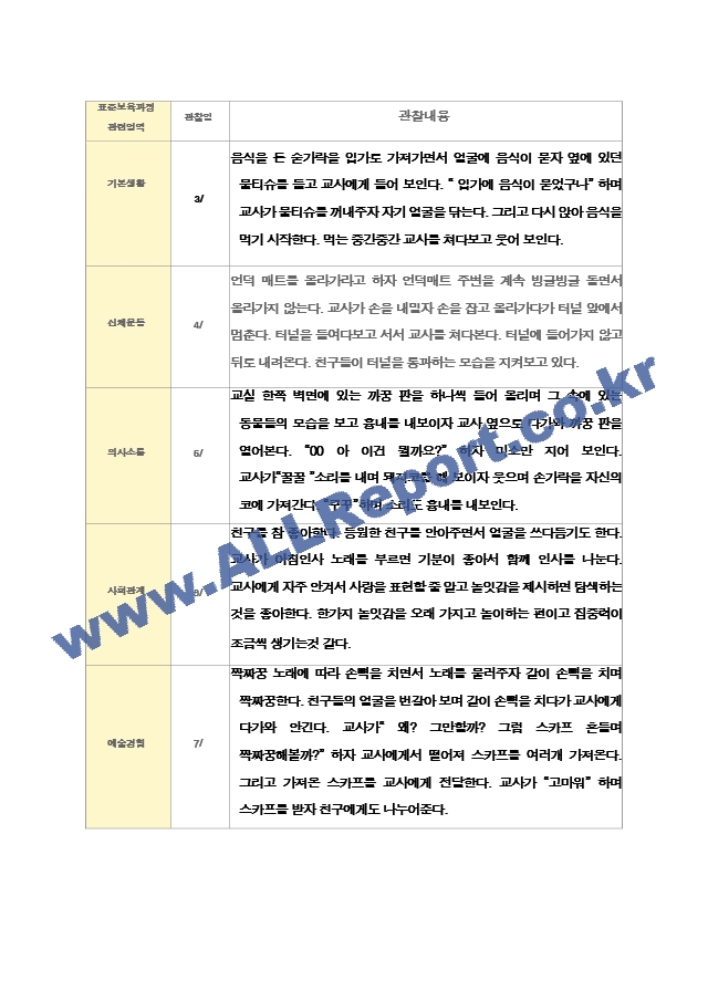 관찰일지 1년 만0세 5명.hwp