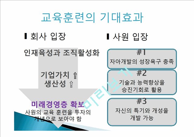 교육 훈련의 본질과 필요성, 목적, 기대효과 및 사례(삼성,LG,SK).pptx