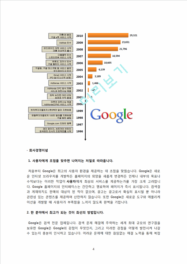 구글 국내시장진출 실패사례분석및 구글 마케팅전략(SWOT,STP,4P)분석과 구글이 향후 나아가야할방향 제안.hwp