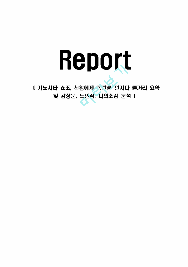 기노시타 쇼조, 천황에게 폭탄을 던지다 줄거리 요약 및 감상문, 느낀점, 나의소감 분석.hwp