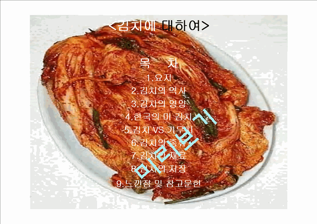 김치에 대하여.ppt