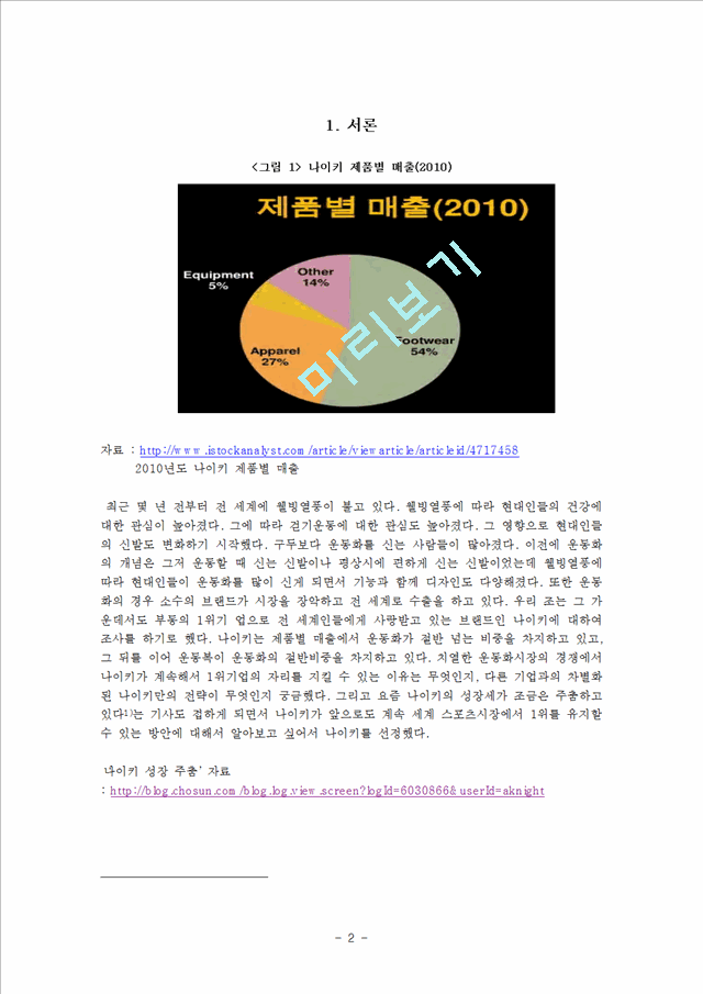 나이키운동화-SWOT,4P,STP.hwp