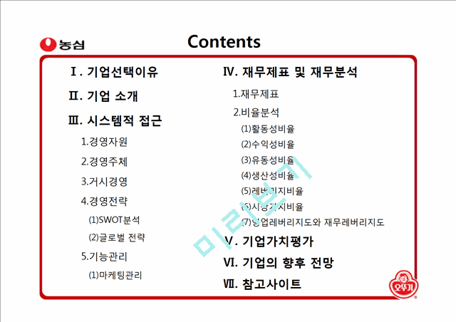 농심과오뚜기에관한기업분석,농심기업분석,농심마케팅전략,농심재무분석,오뚜기기업분석,오뚜기마케팅전략,오뚜기재무분석..pptx