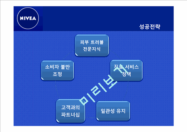 니베아 NIVEA 기업조사및 니베아 성공전략및 마케팅 STP,4P전략분석과 시사점 PPT 레포트.pptx