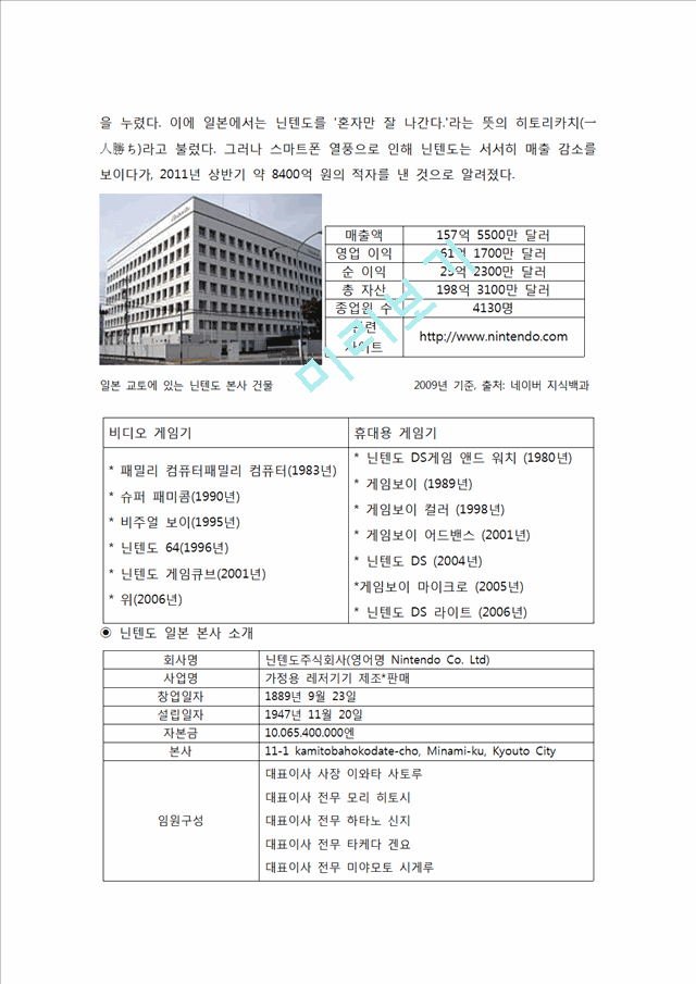 닌텐도DS 마케팅전략분석과 닌텐도 기업분석및 닌텐도DS 성공법칙및 향후전략.hwp