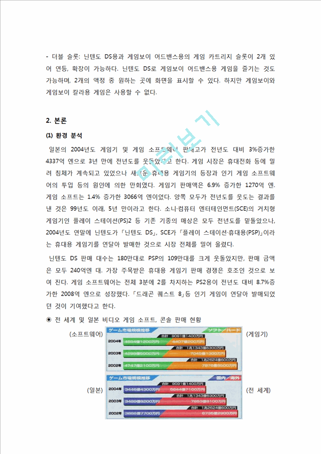 닌텐도DS 마케팅전략분석과 닌텐도 기업분석및 닌텐도DS 성공법칙및 향후전략.hwp