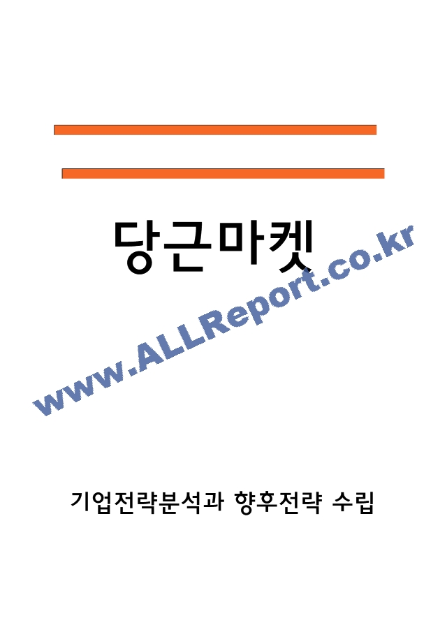 당근마켓 성공요인과 서비스분석 및 당근마켓 SWOT분석과 경영전략 마케팅 4P전략 분석 및 당근마켓 향후 서비스전략 수립.hwp