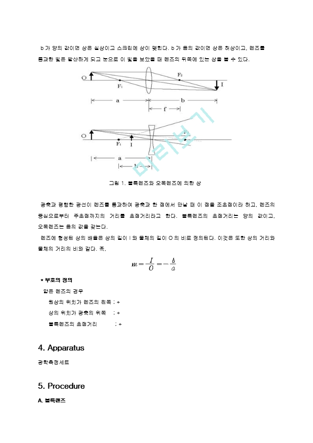 렌즈의 초점거리 측정실험.hwp