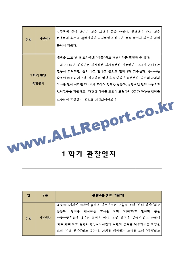 만0세 어린이집 1학기관찰일지,발달종합평가.hwp