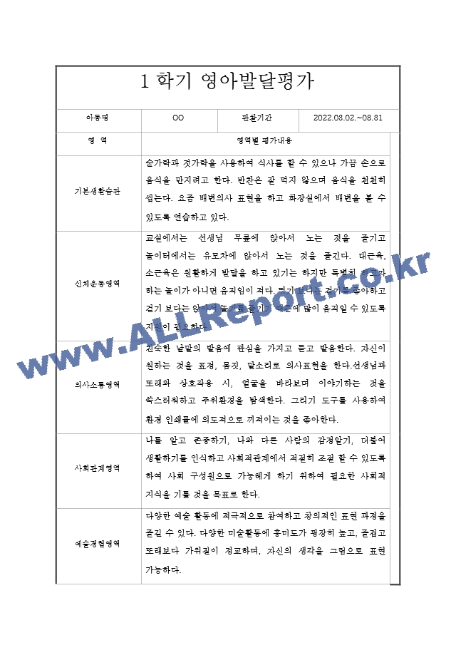 만1세 1학기 행동발달평가 (영아전담 어린이집).hwp