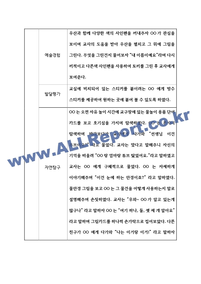 만2세 영아반 2학기 관찰일지  관찰일지＋발달평가  10Page 분량 관찰일지.hwp