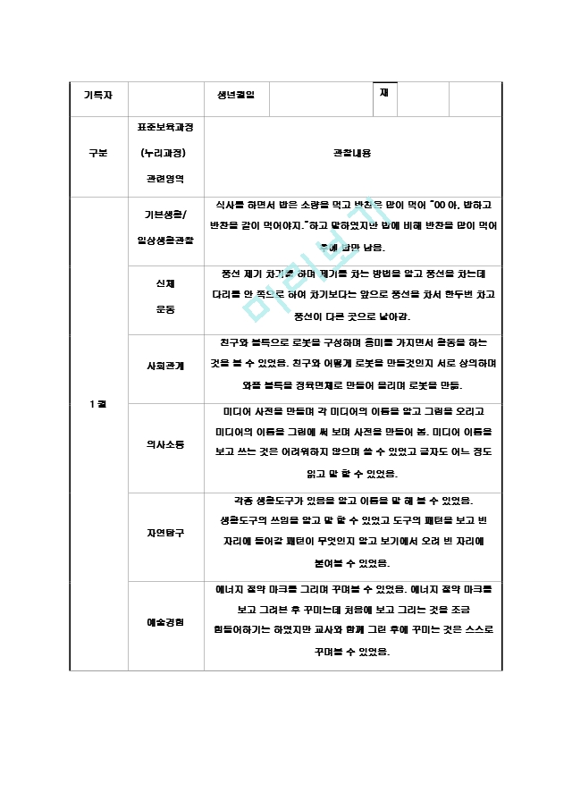 만4세 1월 관찰기록일지12.hwp