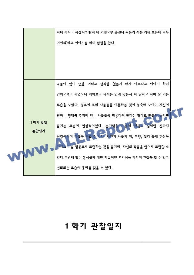 만5세 어린이집 1년치 관찰일지 및 학기 총평가.hwp