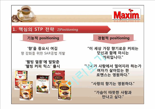 맥심 STP전략과 성공요인.ppt