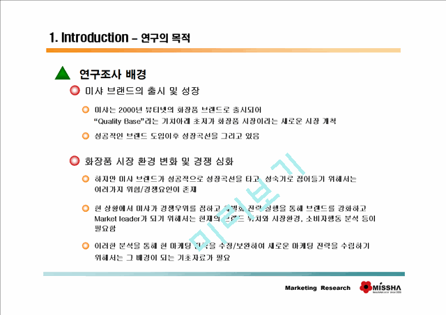 미샤의 초저가 마케팅 전략에 대한 모든 것(swot, stp 방안 등등 제안) 파워포인트.ppt