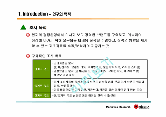 미샤의 초저가 마케팅 전략에 대한 모든 것(swot, stp 방안 등등 제안) 파워포인트.ppt