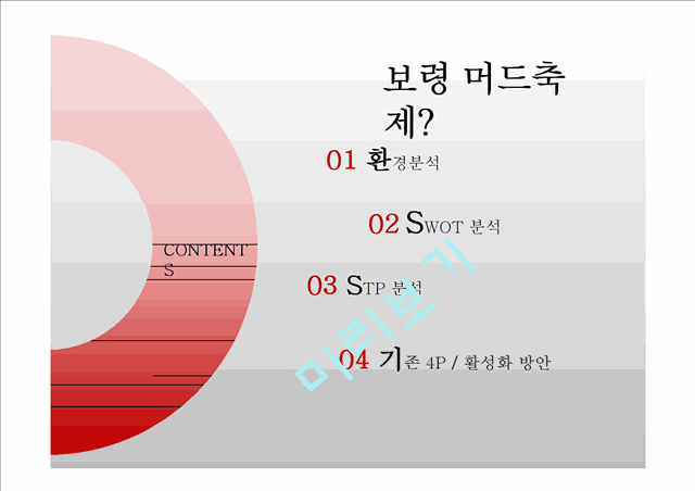 보령머드축제,지역축제 마케팅,축제마케팅전략사례,브랜드마케팅,서비스마케팅,글로벌경영,사례분석,swot,stp,4p.pptx