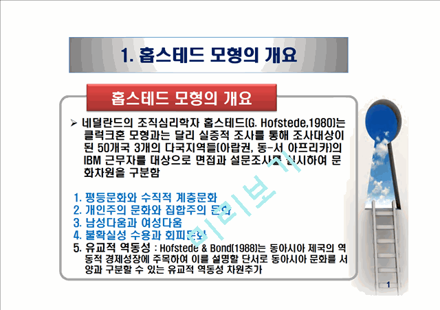 비교문화모형 - 홉스테드(Hofstede)의 모형.ppt