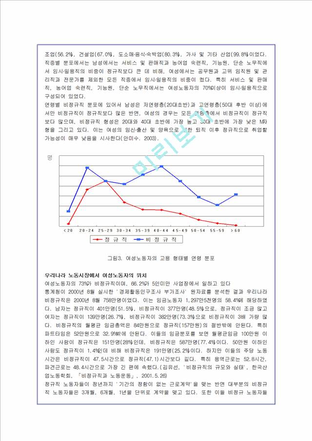 비정규직 여성노동자의 실태 및 문제점과 해결방안.hwp