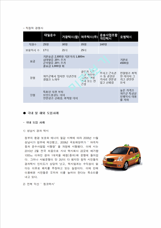 사업계획서- 여성전용 택시(경차택시) 업체 창업 사업계획서.hwp