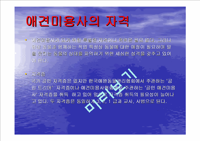 사업계획서-애견미용사.ppt