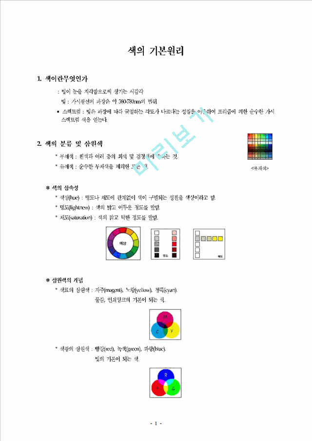 색의 기본원리 Up Hi - .. 색의 분류 및 삼원색 ... - Academy Solution - Academy Solution