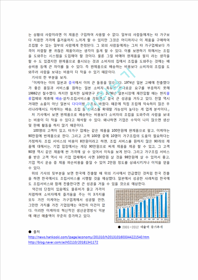 생산운영관리,이케아 공급망 가구상품, 이케아의 평면포장 시스템,무인작동시스템.hwp