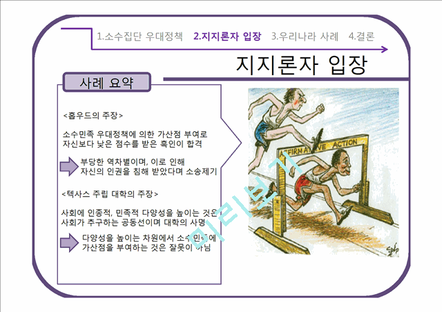 소수집단의 우대정책과 지지론자 입장 및 우리나라 사례.pptx