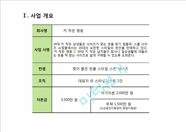 쇼핑몰(키 작은 영웅)사업계획서.pptx