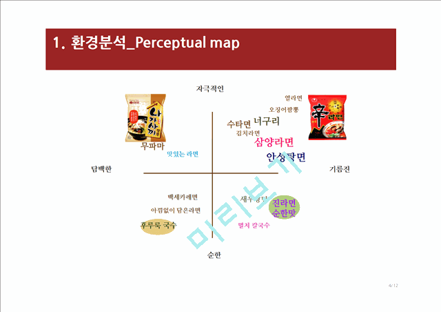 신라면 vs 나가사끼 짬뽕의 시장환경분석,STP전략,4P분석.pptx