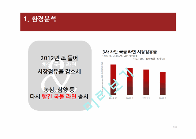 신라면 vs 나가사끼 짬뽕의 시장환경분석,STP전략,4P분석.pptx